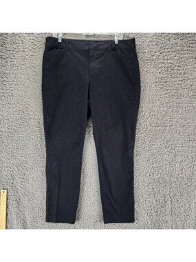 Old Navy Pants Womens 14 Black Stretch High Rise Pixie Chino Ankle